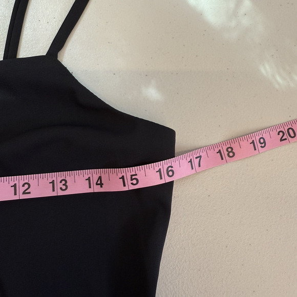 Vtg City Triangles Y2K Maxi Dress Size M Black Square Neck Floral Embroidery - Picture 6 of 8